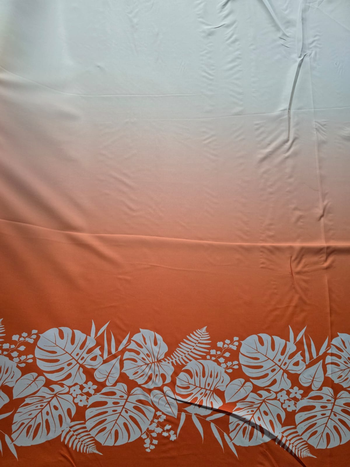 Polynesian Pattern Orange Polynesian Design #208 Orange and White – Tokouso Fabrics