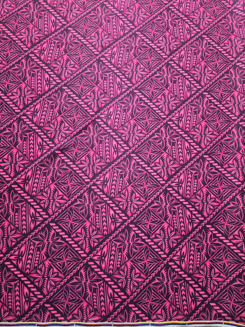 Polynesian Design #231 Purple and Pink – Tokouso Fabrics