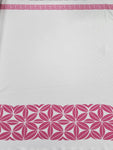 Polynesian Design #168 Hot Pink and White border