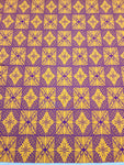 Polynesian Design #153 Yellow and Purple