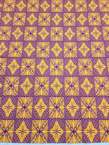 Polynesian Design #153 Yellow and Purple