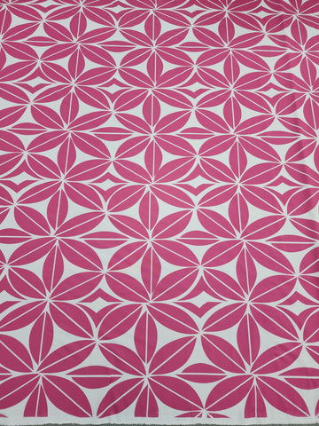 Polynesian Design #167 Hot Pink and White