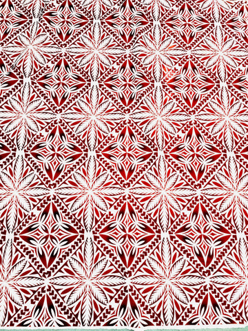 Polynesian Design #184 Red, White and Black