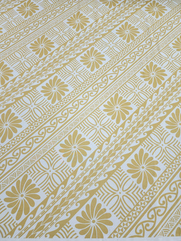 Polynesian Design #158 Gold and White