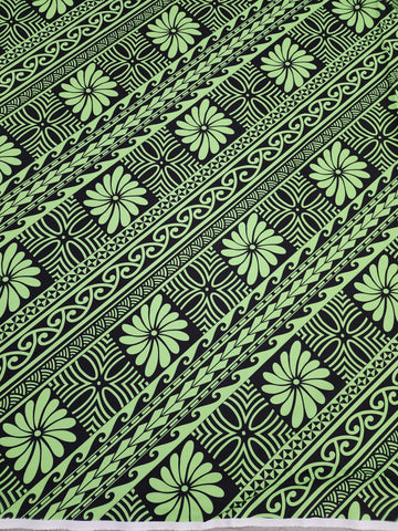 Polynesian Design #169 Green and Black