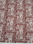 Polynesian Design #193 Maroon and White