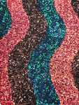 Multicolored Heavy Sequin Spangle on Velvet #2