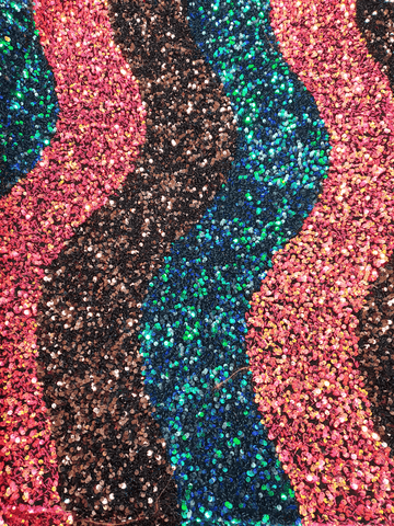 Multicolored Heavy Sequin Spangle on Velvet #2