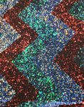 Multicolored Heavy Sequin Spangle on Velvet #1