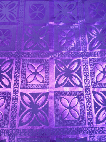 Stretch Polynesian Design #3 Purple on Purple