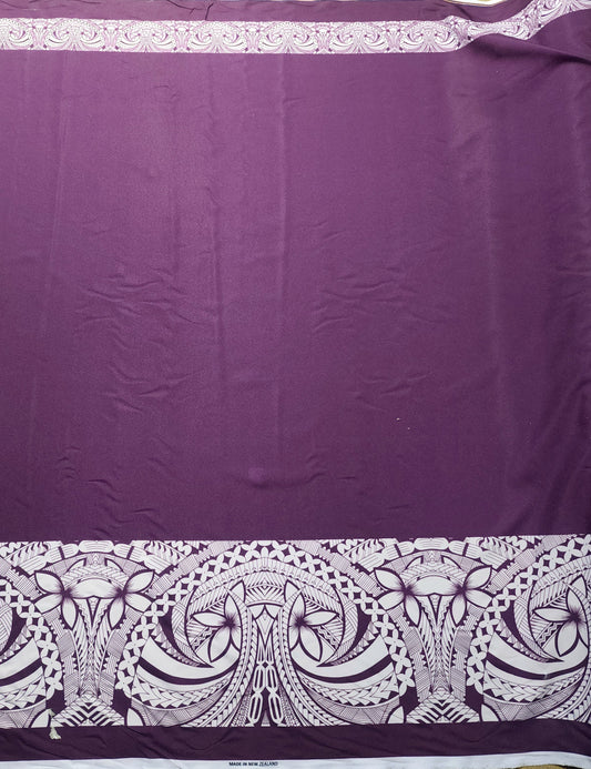 Polynesian Design #88 Purple and white