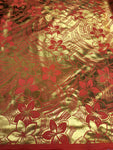 Shiny Polyester Design #19 Gold on Orange