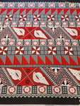 Polynesian Design #110 Red, White, and Black