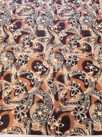 Polynesian Design #106 Brown and Cream (Full design)