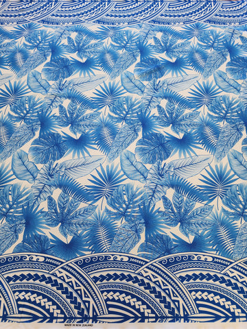 Polynesian Design #105 Blue and White