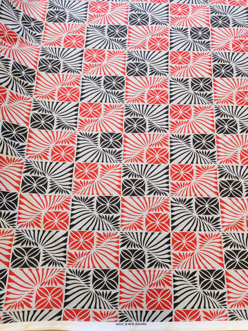 Polynesian Design #112 Grey, Red ans Black