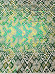 Stretch Polynesian Design #21 Green and Light Green