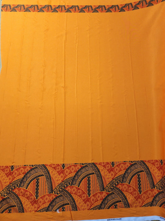 Polynesian Design #81 Orange and Black