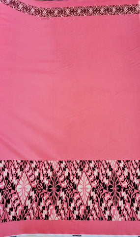 Polynesian Design #69 Pink, Black and White