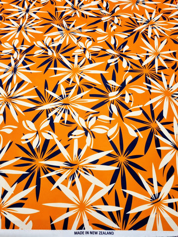 Polynesian Design #72 Orange, White and Black