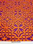 Polynesian Design #59 Orange and Purple