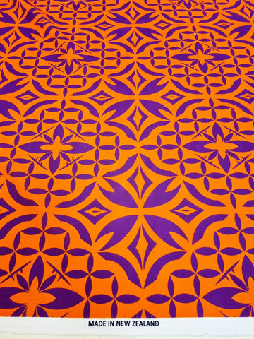 Polynesian Design #59 Orange and Purple