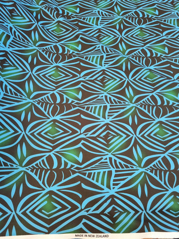 Polynesian Design #17 Black, Blue and Green