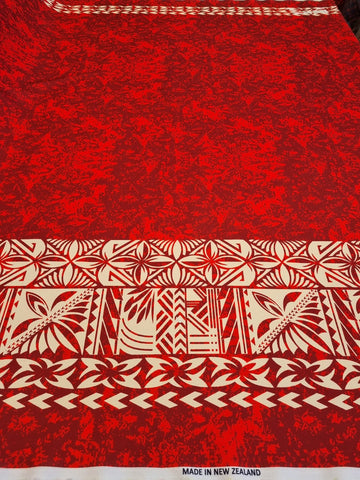 Polynesian Design #15 Red and Cream