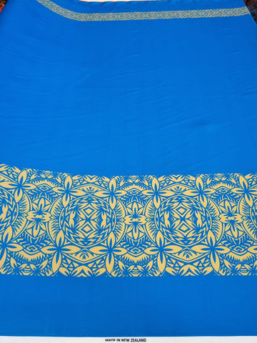 Polynesian Design #4 Blue and Yellow